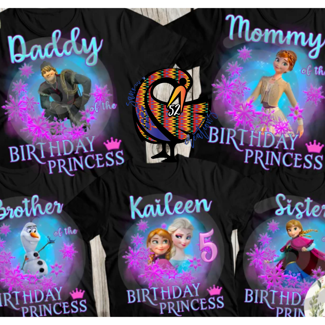 CUSTOM FROZEN BIRTHDAY SHIRTS