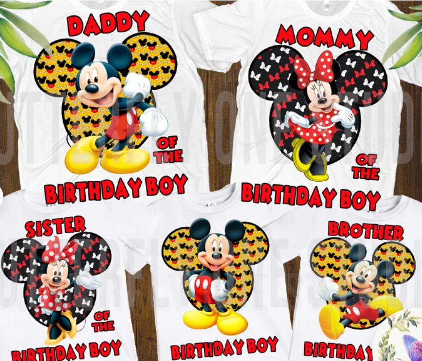 CUSTOM MICKEY BIRTHDAY SHIRTS