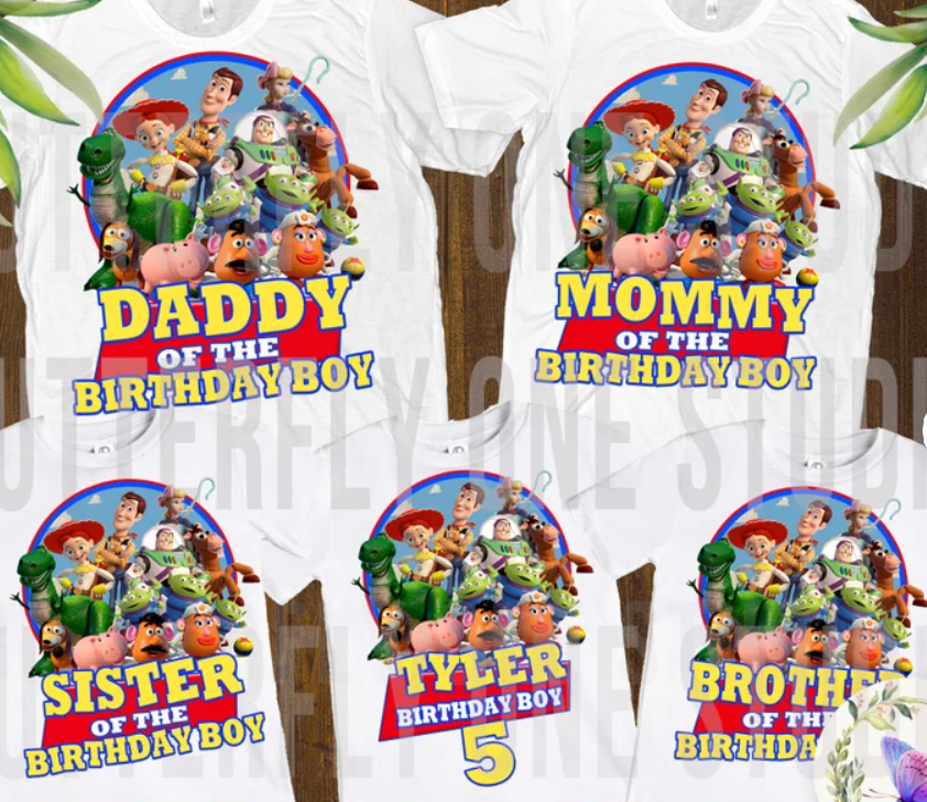 CUSTOM TOY STORY BIRTHDAY SHIRTS