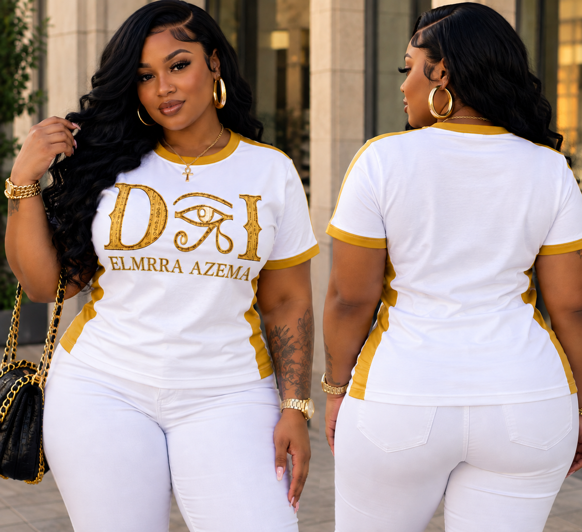 DOI- White + Gold tee ( Presale)