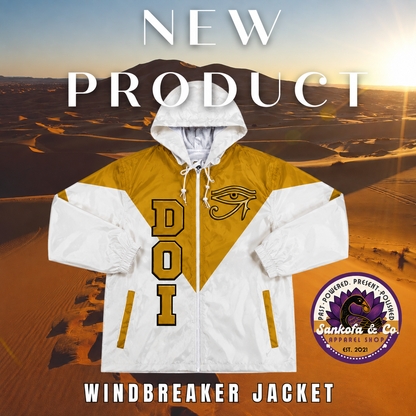 Eye of Ra Embroidered Hooded Windbreaker – Presale