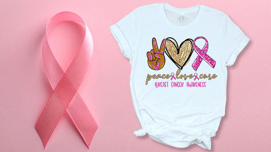 PEACE LOVE CURE BREAST CANCER AWARENESS